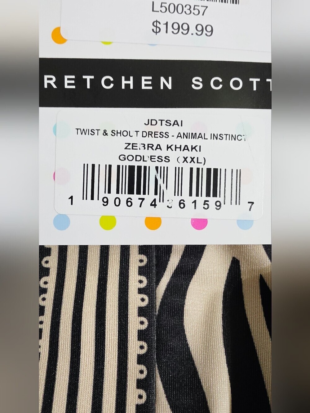 NEW Gretchen Scott Twist & Shout Dress XXL Goddess Zebra Animal Print Plus Size - Picture 13 of 16